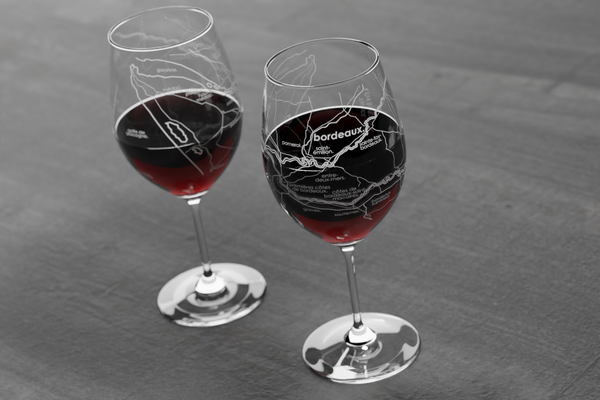Bordeaux Region Map Riedel Crystal Stemmed Wine Glass