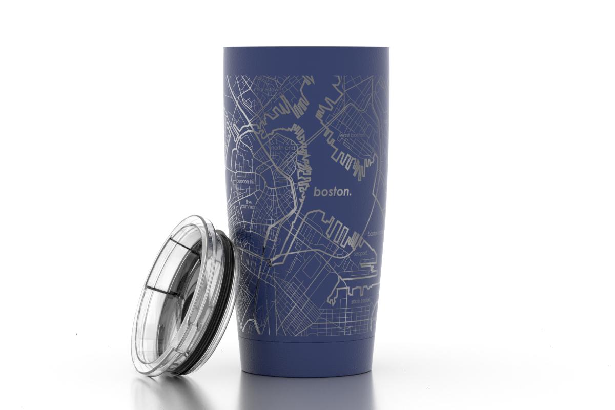 AEG Boston Map 20 oz Insulated Tumbler - Midnight Blue