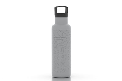 Gray custom insulated water bottle
