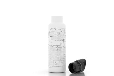 Recipient's City Map 21 oz Insulated Hydration Bottle
