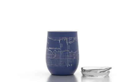 Home Town Map 12 oz Insulated Wine Tumbler