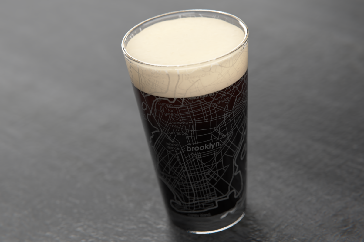 Brooklyn Map Pint Glass