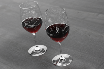 Campania Region Map Riedel Crystal Stemmed Wine Glass