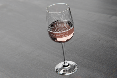 Charleston SC Map Wine Glass