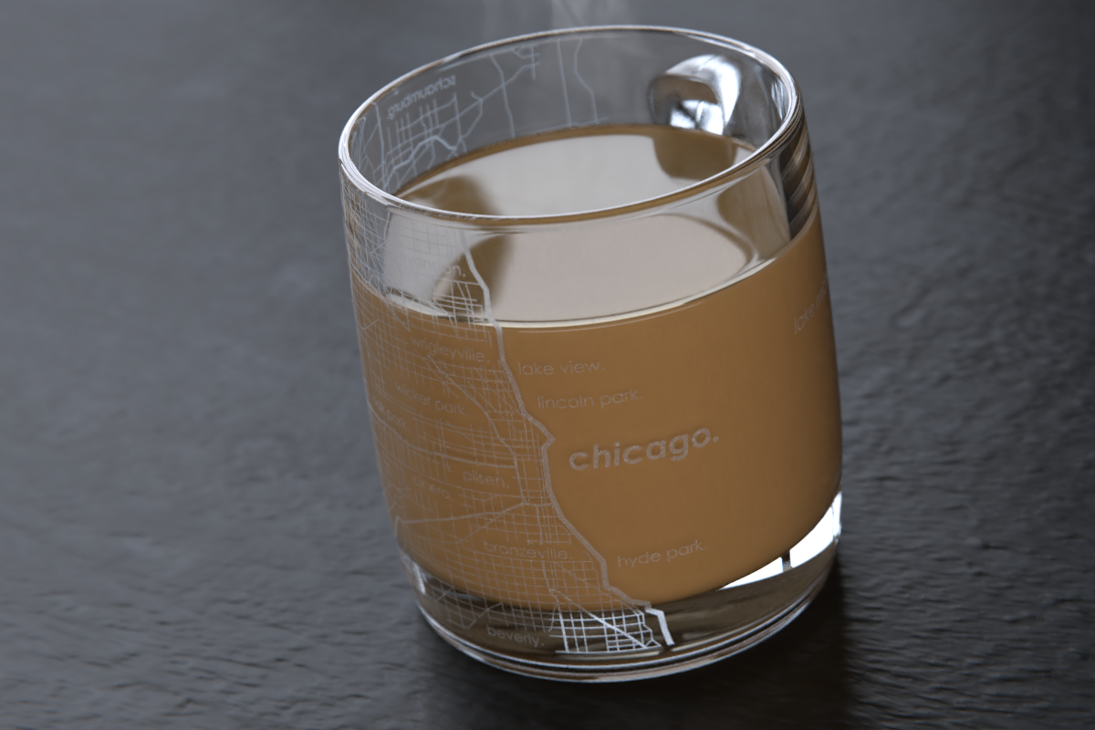 13 oz. Chicago Clear Glass Coffee Mug