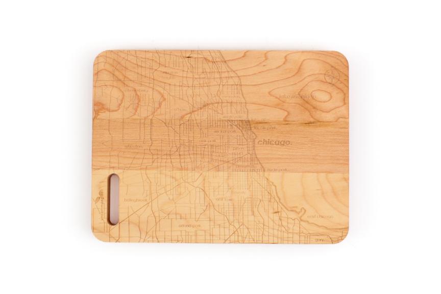Chicago Map Bar Board