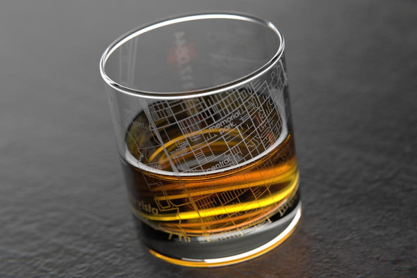 Chula Vista CA Map Rocks Glass