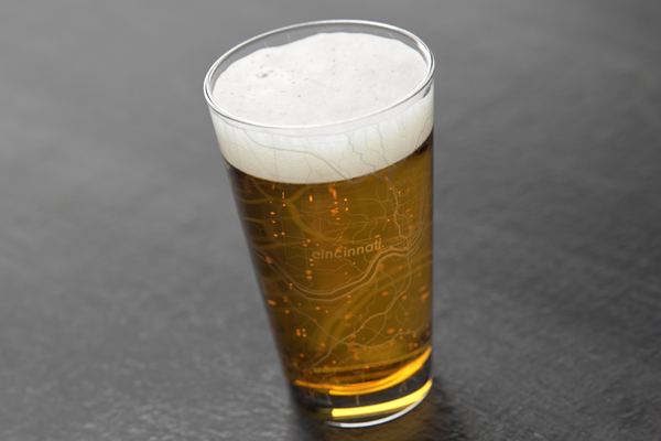 Cincinnati Map Pint Glass