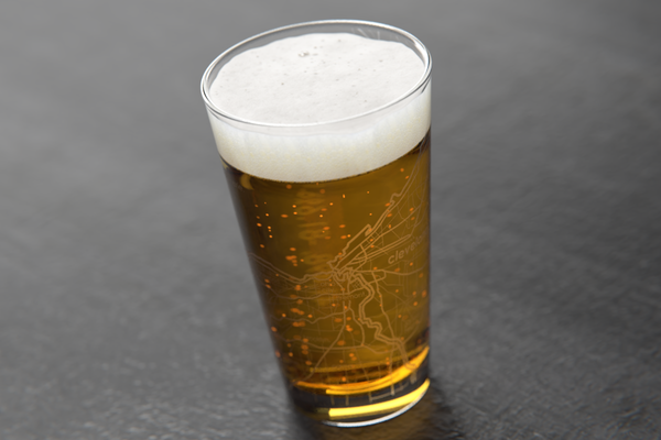 Cleveland Map Pint Glass