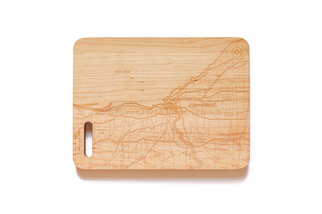Cleveland Map Bar Board