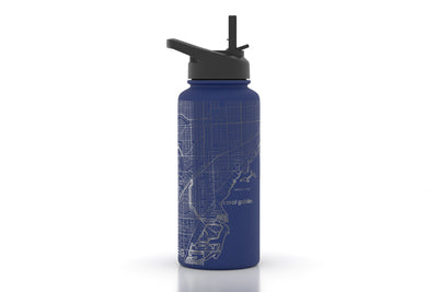 Home Town Map 32 oz Insulated Bottle