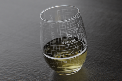 Denver Map Stemless Wine Glass