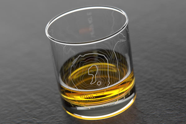 Mt Etna, Italy - Topo Rocks Glass