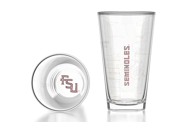 Florida State University - FSU Athletics Map Pint Glass Pair