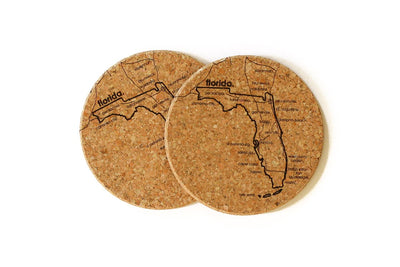 Florida - Cork Coaster Pair