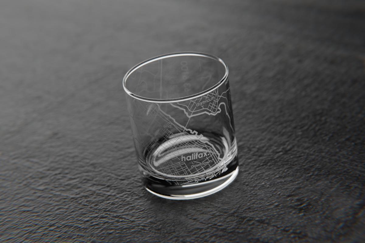 Halifax Map Rocks Glass