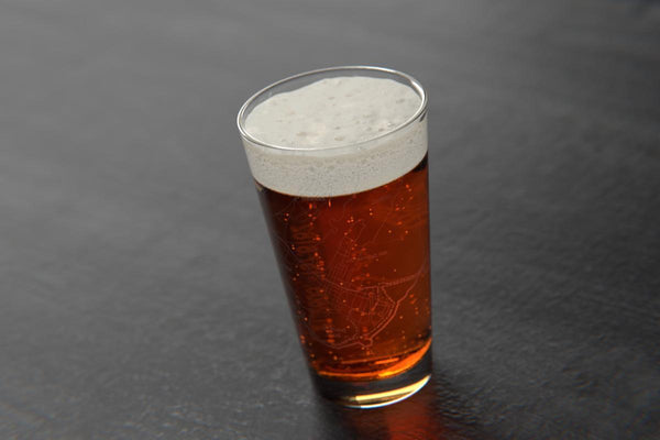 Honolulu 26.2 Marathon Map Pint Glass