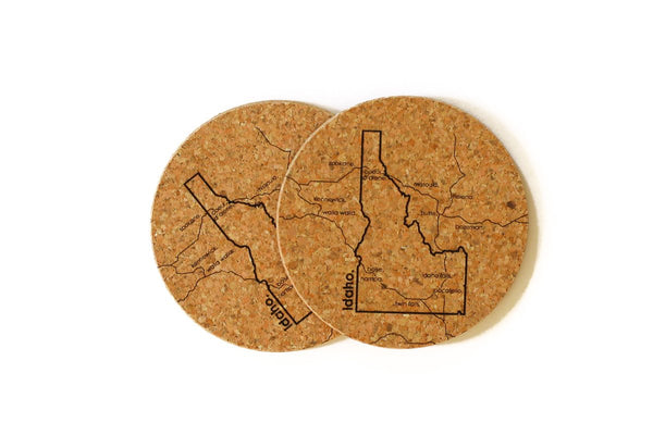 Idaho - Cork Coaster Pair