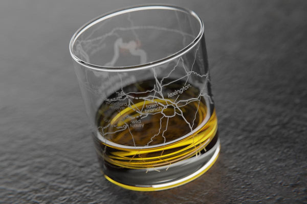 Kentucky Bourbon Trail® Map Rocks Glass