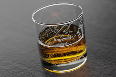 Knoxville Map Rocks Glass