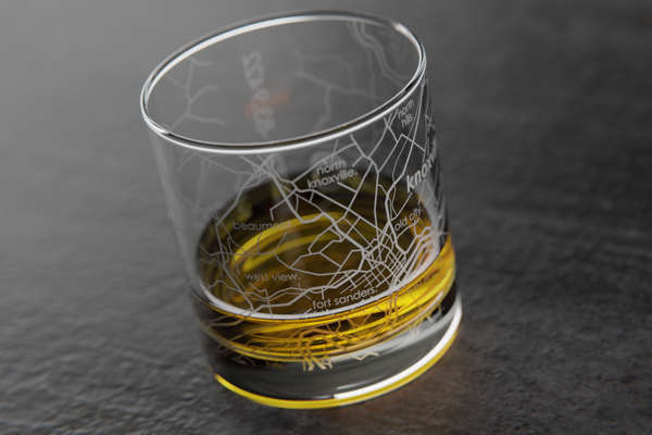 Knoxville Map Rocks Glass