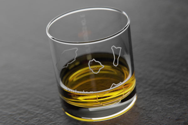 Krakatoa, Indonesia - Topo Rocks Glass