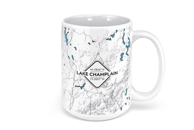 Lake Champlain Map Mug - 15oz