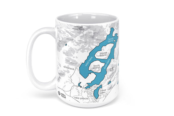 Lake Placid Map Mug - 15oz