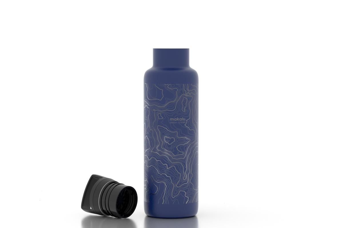 Topography Map 21 oz. Insulated Hydration Water Bottle - Well Told