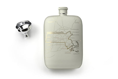State Maps Pocket Flask