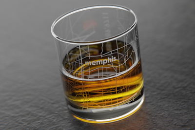 Memphis Map Rocks Glass