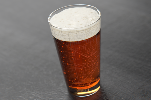 Miami Map Pint Glass