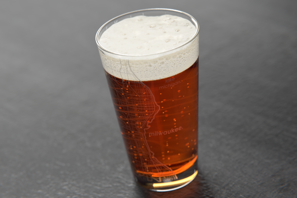 Milwaukee Map Pint Glass