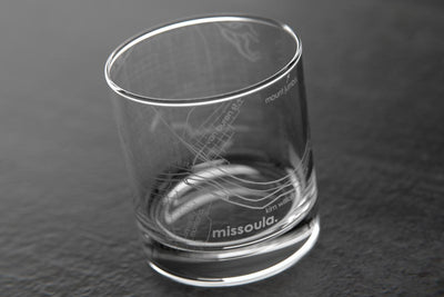Missoula MT Map Rocks Glass