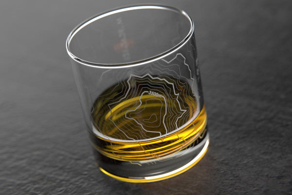 Mt Adams, WA - Topo Rocks Glass