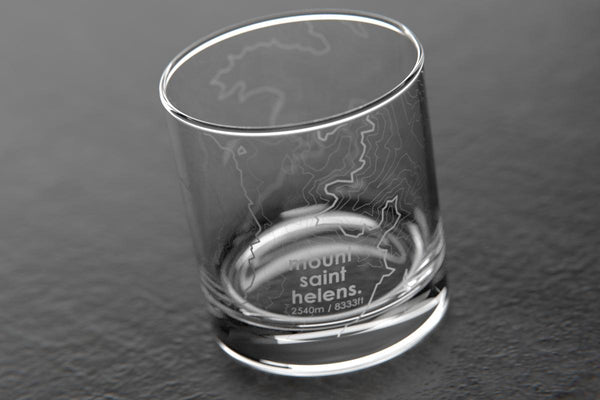 Mt Saint Helens, WA - Topo Rocks Glass