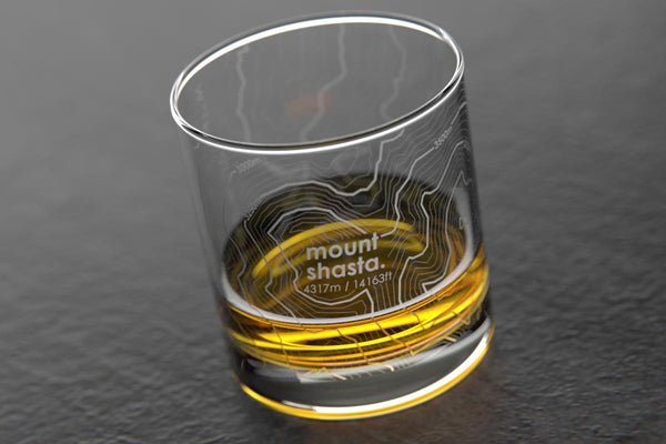 Mt Shasta, CA - Topo Rocks Glass