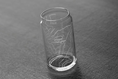 Topography Maps 16 oz Can Glass