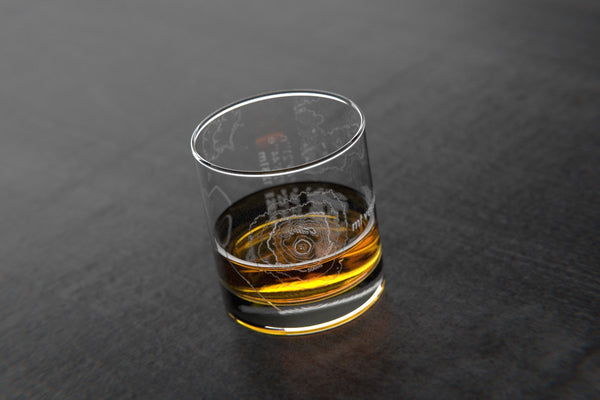 Mt Vesuvius, Italy - Topo Rocks Glass