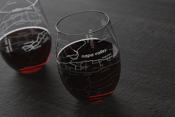 Riedel Stemless Wine Glass, Stacked Logo