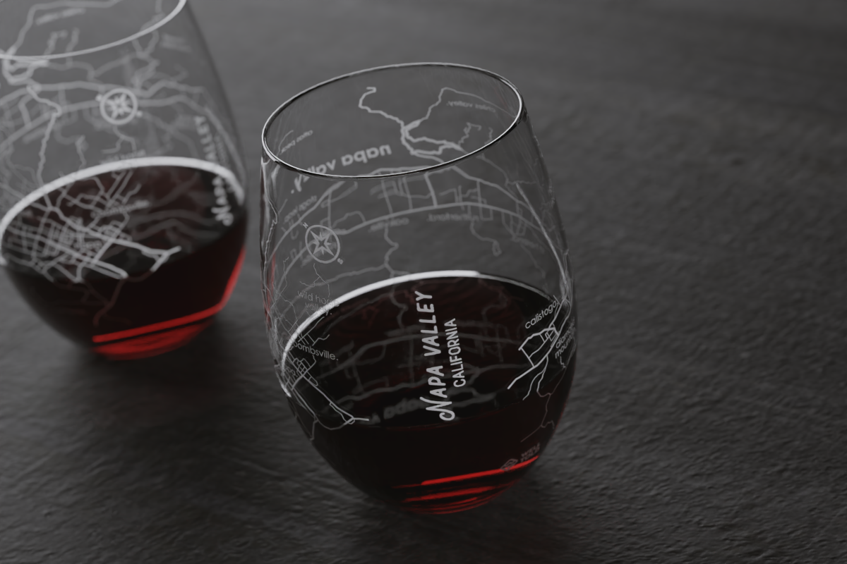 Black Wine Glasses, Black Copper Stemless Wine Glasses