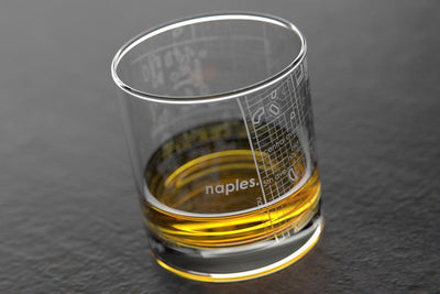 Naples FL Map Rocks Glass