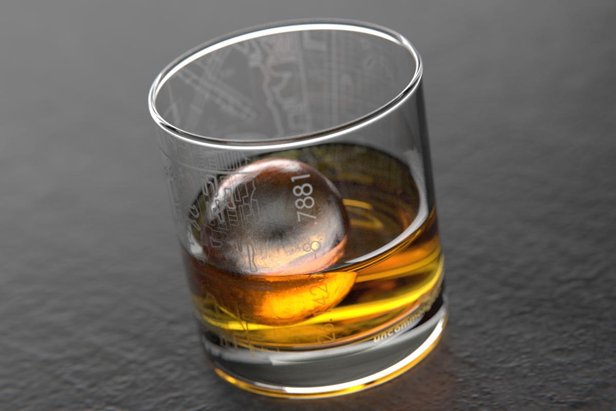 Naples FL Map Rocks Glass