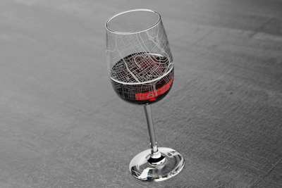 Nashville Map Wine Glass