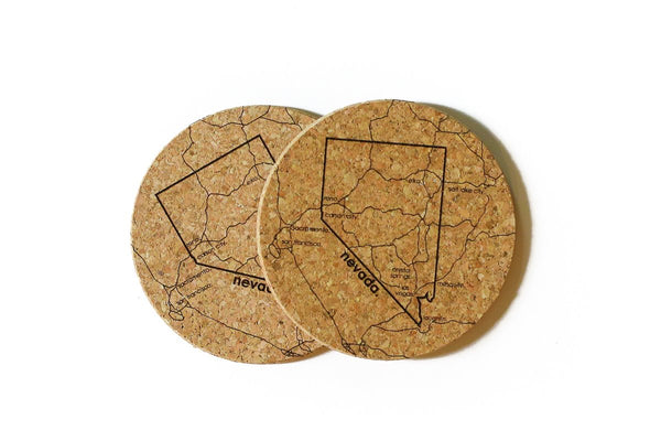 Nevada - Cork Coaster Pair