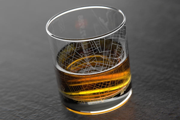 New Haven CT Map Rocks Glass