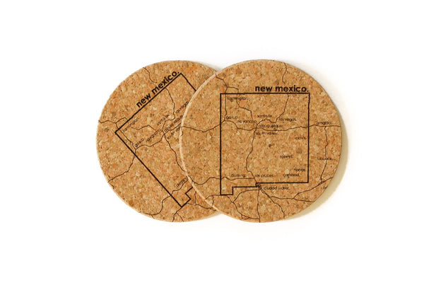 New Mexico - Cork Coaster Pair