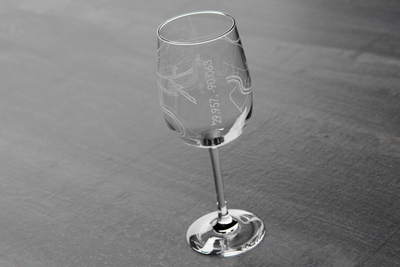 New Orleans Maps Wine Glass