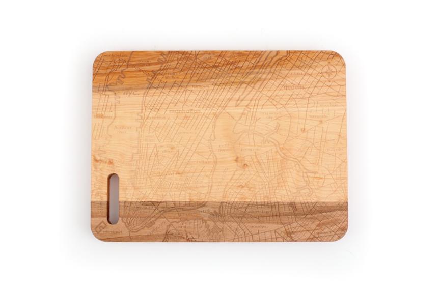 New York City Map Bar Board