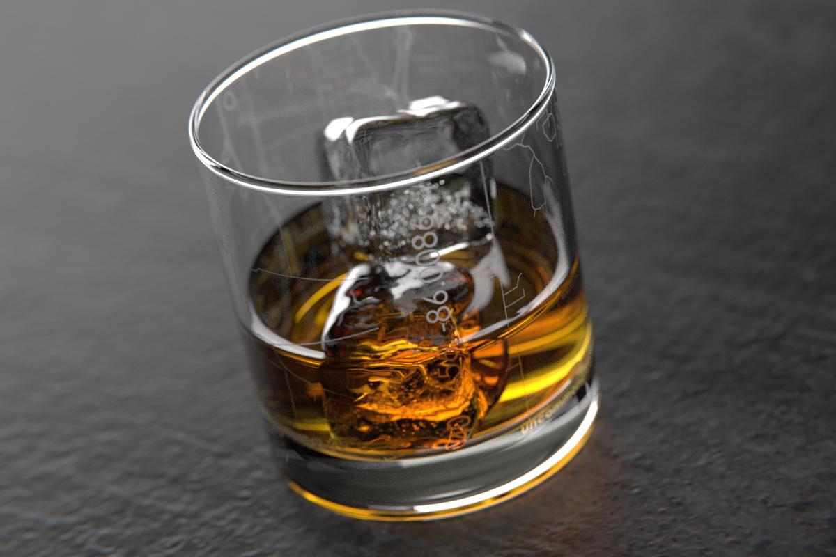 Noblesville IN Map Rocks Glass